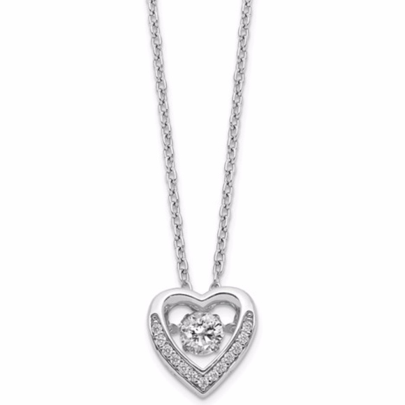 Jewelry - Vibrant CZ Heart 18in Necklace